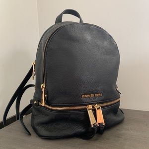 Black Michael Kors Leather Backpack